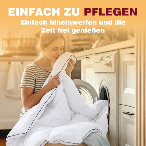 BedFabtasy Feather and Down Duvet 135 x 200 cm, Oeko-Tex Certified Duvet 135 x 200 cm, 100% Extra Soft Feathers and Down, Allergy Sufferers, RDS Certified Feather Duvet, Duvet, All-Year Duvet