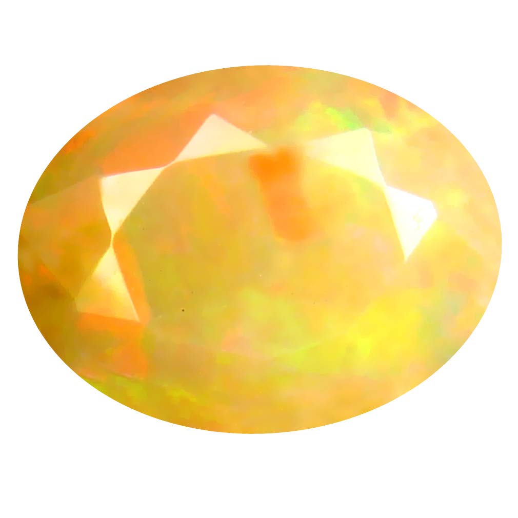2.23 ct Oval Cut (10 x 8 mm) Un-Heated Transparent Quality Ethiopian Welo Rainbow Opal Natural Loose Gemstone