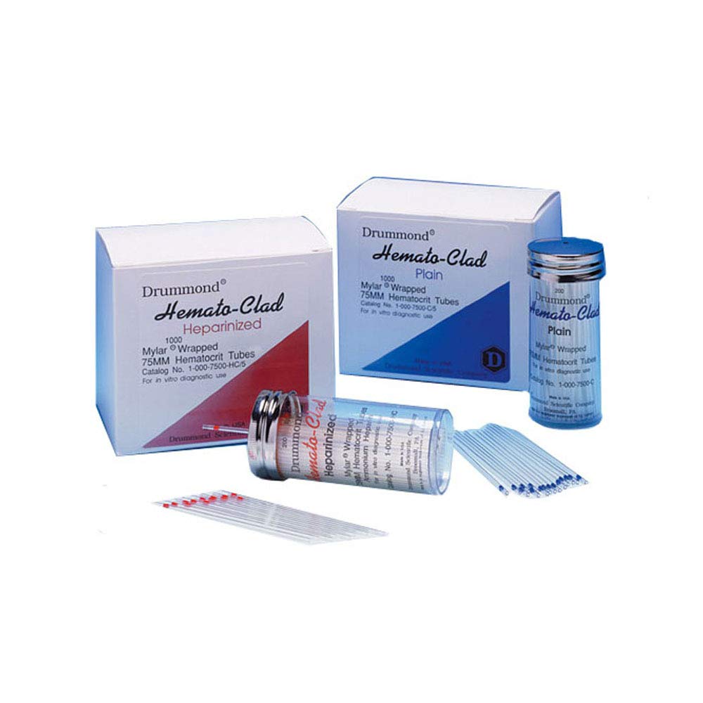 Hirschmann 9100260 Dodium Cheetah Hematocrite Tube, Pack of 1000