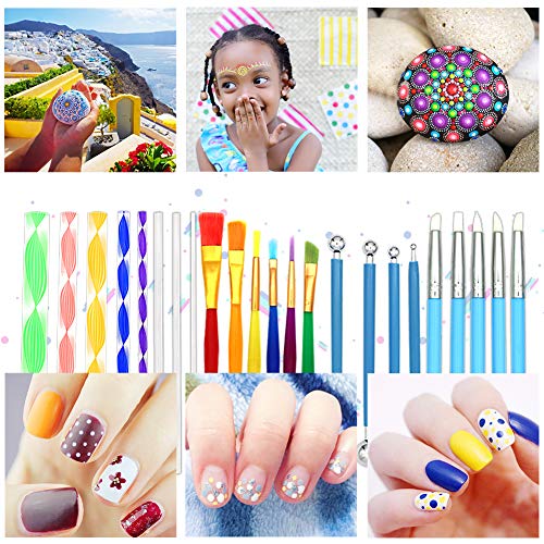 Mandala Dotting Tools, Angela&Alex Mandala Painting Tool Kits Brushes Paint Tray for Painting Rocks Coloring Drawing and Drafting Art Supplies - Thumbnail 2
