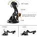 Car Suction Cup Mount Compatible for Gopro/Action Camera/iPhone / Smartphone Car Camcorder Suction Holder Cradle Bracket Support w/Super Wide Cell Phone Clip/Gopro Adapter / 3in1 USB Cable