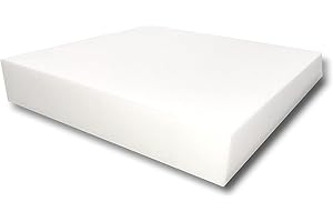 FoamTouch High Density Custom Cut Upholstery Foam Seat Cushion 6 inch Thick by 24 inch Wide by 33 inch Long