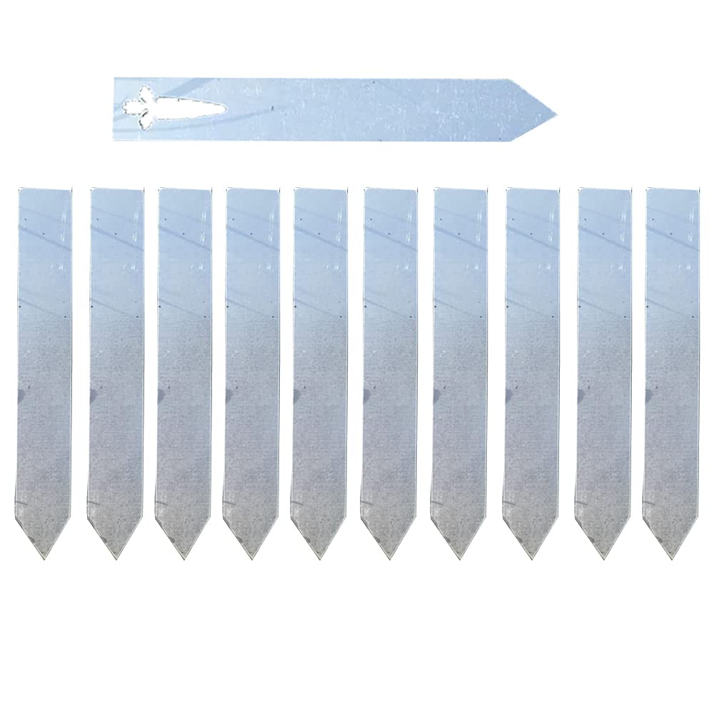 Bellamy Metal Vegetable Garden Marker Stakes Blank Plant Pot Labels - Pack of 10 Natural Plants Label Sign Tag Outdoor Herb Stakes 17x2.5cm, IDA1547
