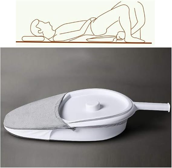 Urinal Bedpan with Lid,Smooth Comfort Heavy Duty Bedpan for Elderly and