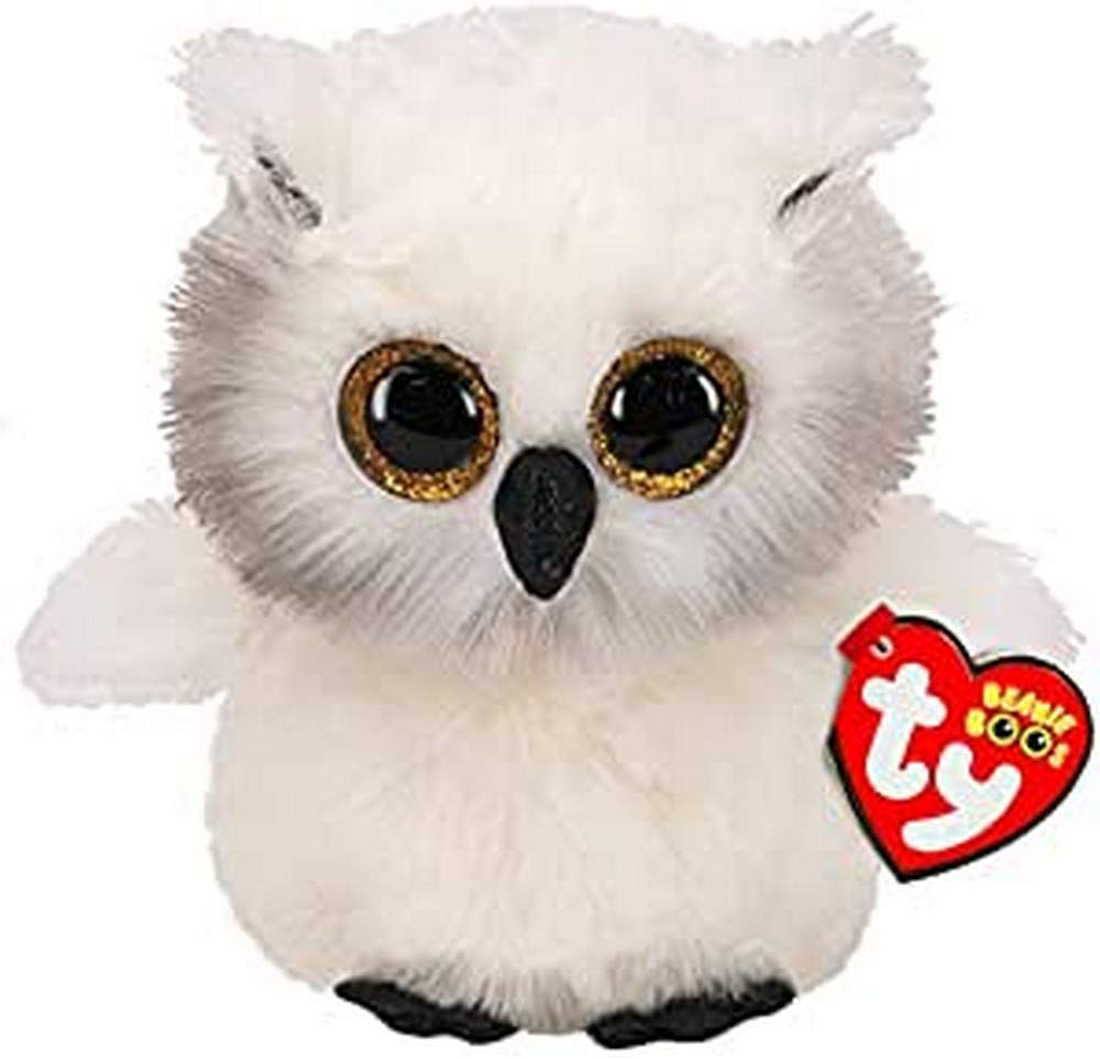 Ty UK Ltd 2005091 Austin Owl - Boo Med Plush Animal, Multicolor, 24cm