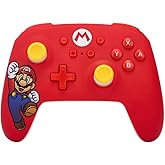 PowerA Wireless Nintendo Switch Controller - Mario Joy, AA Battery Powered (Battery Included), Pro Controller for Switch, Adv