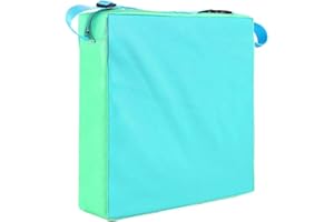 Zicac Toddler Booster Seat for Dining Double Straps Portable Chair Increasing Cushion Dismountable Adjustable High Chair Booster Seat Pads (Blue)