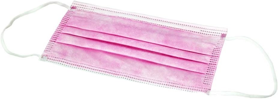Pink High Quality Disposable Surgical Medical Dental Salon Face Mouth Dust Clean Hygienic Mask with Ear Loops x 1