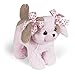 Bearington Wiggles Pink Puppy Dog Piggy Bank with Noise 10"