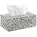 MyGift Handcrafted Tissue Box Cover, White Glass Mosaic Tile Design Decorative Tissue Box Holder Rectangular Refill Cover