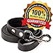 Logical Leather Dog Leash - 6 Foot Heavy Duty Full Grain Leather Lead; Best for Training - Black