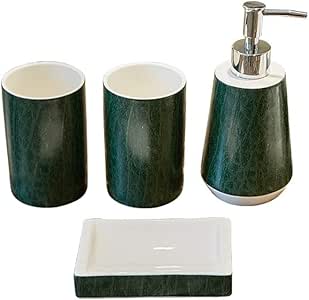 ZSIF Accesorios de baño Cera, Material cerámico, baño Verde Oscuro