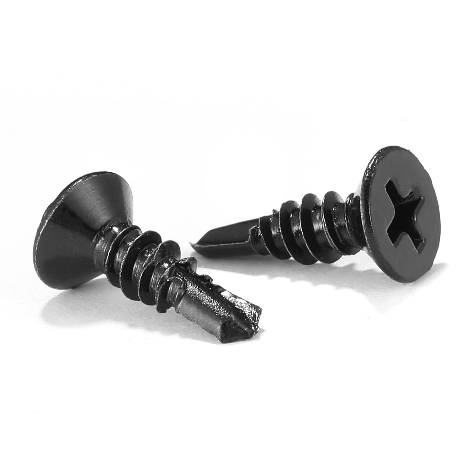Photo 1 of #10 x 5/8" Sheet Metal Screws 100Pcs 410 Stainless Steel Flat Head Fast Self Tapping Screws Black Oxide by SG TZH