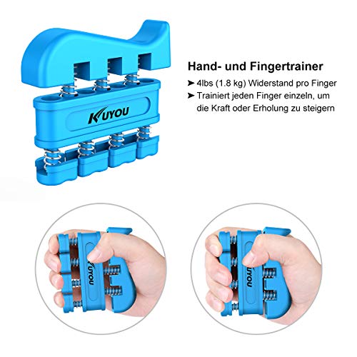 KUYOU-Handtrainer-Fingertrainer-mit-Zaehlfunktion-Grip-Trainer-5er-Set-Unterarmtrainer-5-60kg-Fingerdehner-Finger-Trainingsgeraet-Stressabbau-Griffkugel-Trainingsring-Fingerdehner