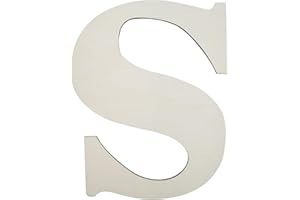 SMANTA 12 Inch Unfinished Wooden Numbers, 1/8 Inch Thick Large Blank Wooden Alphabet Handmade Painting Sign Boards for DIY Birthday Wedding Graduate Party Decor Props - S