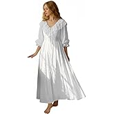 Hengsha Pling Vintage Princess Loungedress Nightgown Robe 2 pcs Set Victorian Princess Housecoat Sleepwear Nightdress