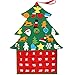 Henscoqi Newest Christmas Advent Calendar Felt Tree Ornaments,DIY Xmas Countdown Decorations Wall Door Hanging Gift for Kids