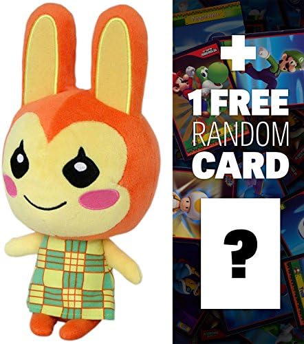Bunnie: ~9" Animal Crossing Mini-Plush + 1 FREE Official Nintendo Fun Card Bundle
