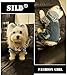 SILD Pet Denim Jumpsuit Dog Jeans Hoodies Cool Blue Coat Medium Small Dogs Classic Jacket Puppy Blue Vintage Washed Vests (S)
