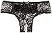 Seven Til Midnight Women's Lace Ruffle Back Open Crotch Boyshort, Black, Large