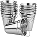 Kicko Large Galvanized Metal Buckets Bulk - 12 Pack - with Handle 5 X 4.5 Inches - Unique Goody Baskets, for Party Favors, Party Accessories and Decorations primary