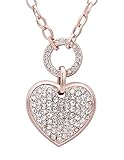 Paialco Women's Heart Pendant Necklace Long Cable Chain 32