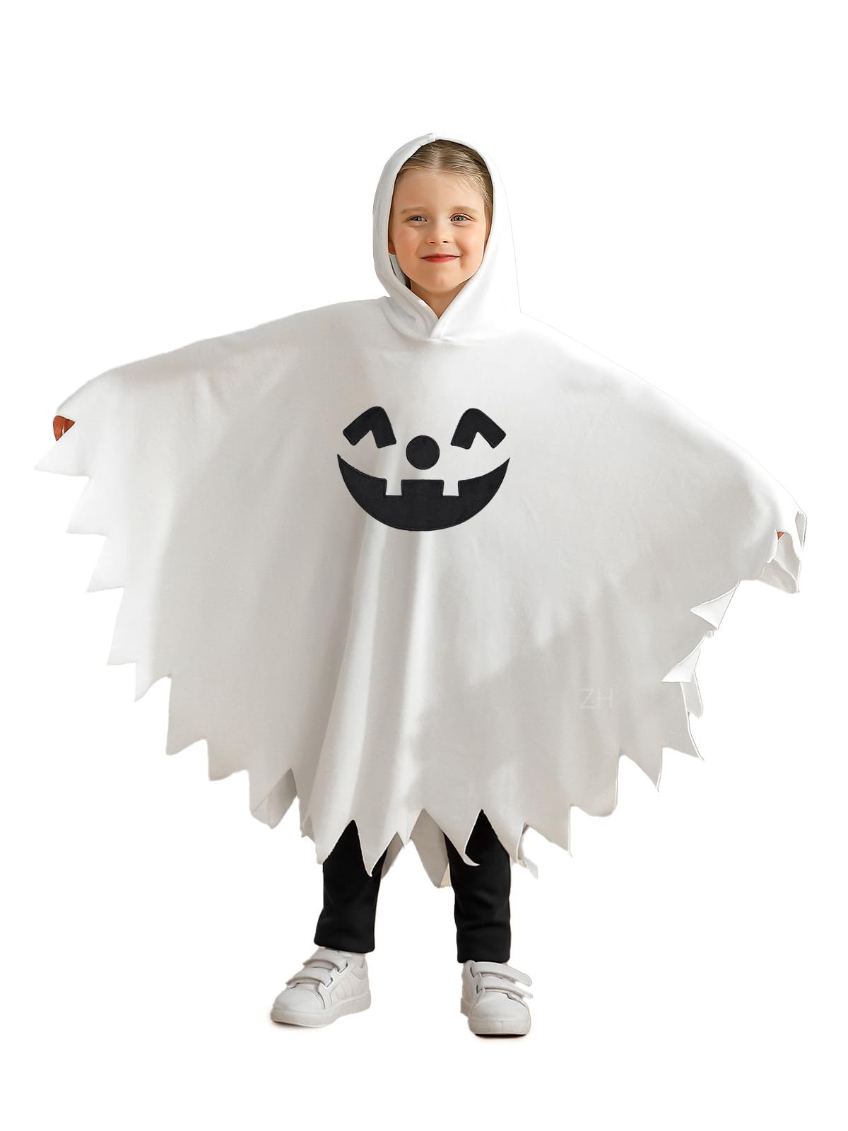 ESHOO Toddler Ghost Costume Kids White Halloween Hoodie Capes Boy Girl Elk Outfit Poncho Fancy Dress Ghost Cosplay Prop Spooky — image 1