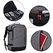 Hynes Eagle Carry on Backpack 38L Large Travel Backpack for Women Flight Approved Weekender Bag Laptop Backpack Men 15 inches Black Grey