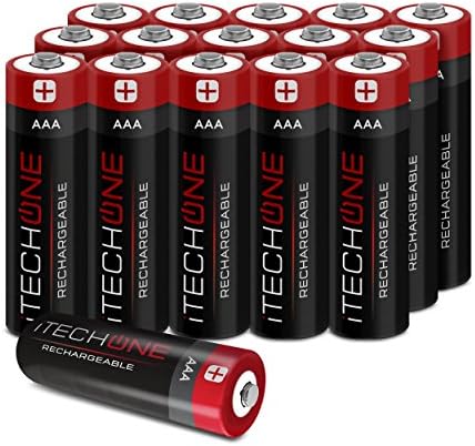 iTechOne Rechargeable AAA Batteries (16-Counts) High Capacity Pre-Charged Battery 900mAh Ni-MH
