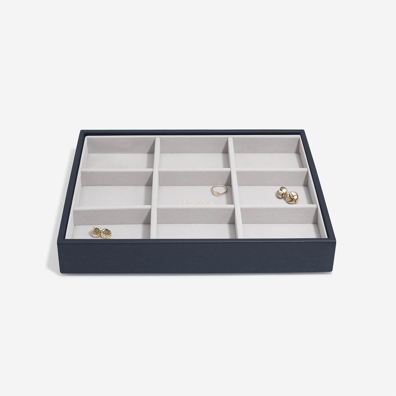 Stackers Navy Classic Statement Earring Jewellery Layer