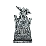 Northlight Lighted Gothic Tombstone with Skeletons Indoor/Outdoor Halloween Decoration, 29.5