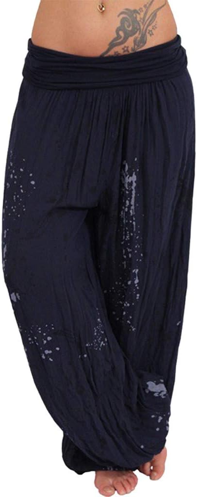Toamen Womens Trousers Sale 2019 New Ladies Plus Size Bohemian Print Loose Smocked Waist Harem Hippie Leggings Boho Yoga Gym Pants