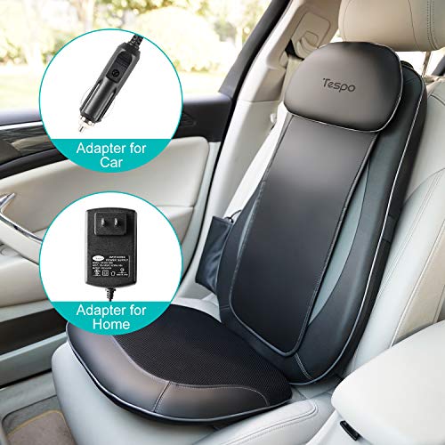 Tespo Back Massager with Heat, Chair Massage Cushion Pad, Shiatsu Kneading Massager for Full Back Pain Relief, Home Office Car Vehicle Use - Thumbnail 7