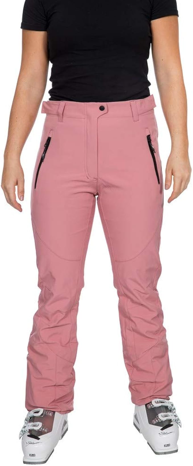 light pink snow pants womens