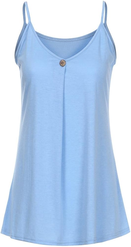 YANYUN 2020 Women Fashion Button Sleeveless Vest Top Summer Plus Size Wedding Party Beach Casual Sexy Tank Loose Cute Tshirt