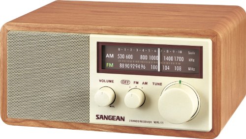 Sangean WR11 Wood Cabinet AM/FM Table TOP