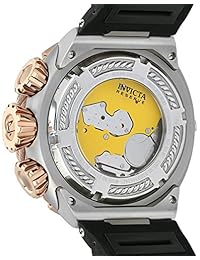 Invicta 'Bolt' acero inoxidable y silicona de cuarzo suizo reloj Casual de los hombres, color: negro (Modelo: 21363)