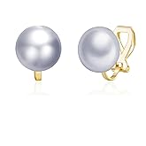 YOQUCOL Simulated Freshwater Pearl Clip On Earrings Not Pierced Elegant Stud Jewelry For Women