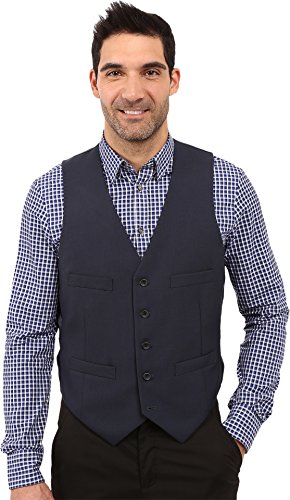 Kenneth Cole REACTION Men's Slim Fit Separate Vest Blue XX-Large - Thumbnail 3