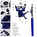 Mini Carbon Fiber Telescopic Pen Fishing Rod Pocket Pen Fishing Pole Pocket Travel Fishing Rod Sea Fishing Rods + 2000 Aluminum Spinning Fishing Reel + Fishing Line (Blue)