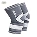 LIVEUP SPORTS 1 Pair Knee Compression Support Sleeve, Knee Support Brace with Adjustable Straps Elastic Bandage for Running, Jogging, Sports, Joint Pain Relief, Arthritis Injury Recovery, L