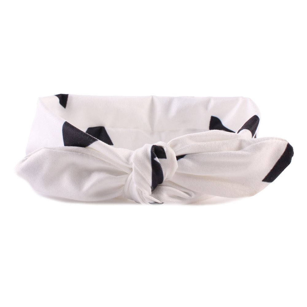 rrimin baby girl's cotton knotted adjustable hairband (multicolour) - pack of 6