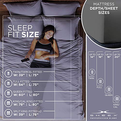 SHEEX Essential Performance Sheet Set Powered, UltraSoft, Breathes Better Than Cotton Cream
