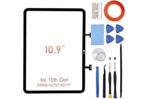 Fixerman for iPad 10 Generation Screen Replacement Digitizer Touch Glass Kits, for iPad 10th Generation 2022 Model A2696 A2757 A2777 10.9 Inch, Full Repair Sets+Pre-Installed(Not LCD)
