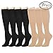 7 Pairs Compression Socks For Women and Men -- Best Medical, Nursing, Athletic, Edema, Diabetic,Varicose Veins,Maternity,Travel,Flight Socks ,Shin Splints - Below Knee High