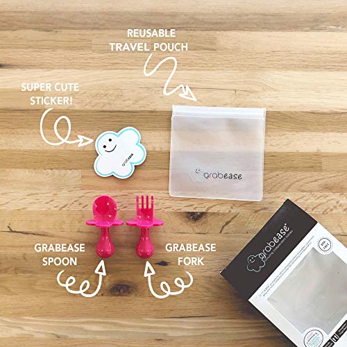 image for Elli&Nooli grabease First Self Feeding Utensil Set of Spoon and Fork f