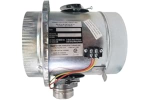 Hoyme HAC Motorized Round Inline Duct Damper | 24V Spring Return | Power Open | 4 Inch | CSA Certified