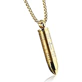 Mens Cross Pendant Necklace for Men Black Gold English Urn Lord's Prayer Stainless Steel Ash Memorial Bullet Chain Nice Gifts
