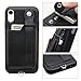 TOOVREN Case for iPhone XR Wallet Case with Strap Card Holder Case for Xr iPhone Case Protective Cover with Stand Wallet Leather PU Adjustable Detachable Lanyard for iPhone XR 6.1 Inch (2018) (Black)