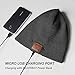Enjoybot Bluetooth Beanie Wireless Knit Winter Hats Cap with Built-in Stereo Speakers and Microphone for Outdoor Sports Charcoal